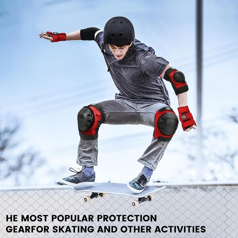 DA - Adult and Child Knee, Elbow, and Wrist Guards, Suitable for Bicycles, ice Skating, Roller Skating, Skateboarding, and Scooters - Image 2